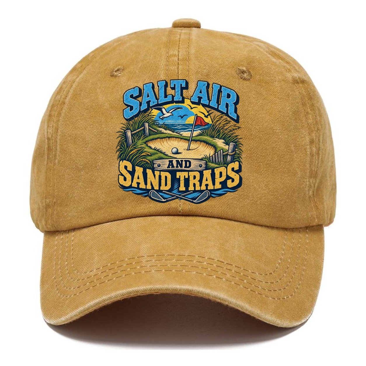 Salt Air And Sand Traps Golf Life Classic Cap – Golden Harvest