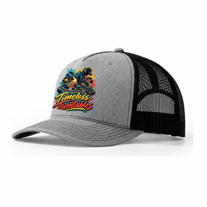 Timeless Turntables Music Instruments Trucker Hat – Sport Grey Black