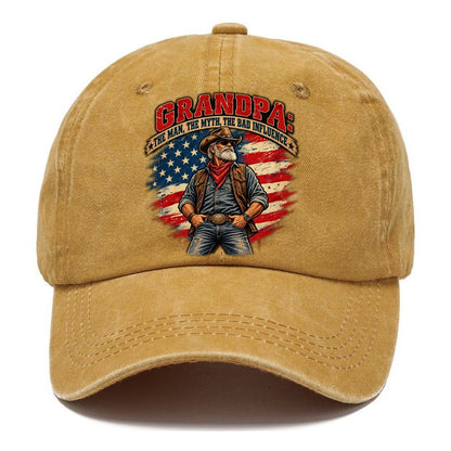 Grandpa The Man The Myth The Bad Influence Old Man Strong Classic Cap – Golden Harvest
