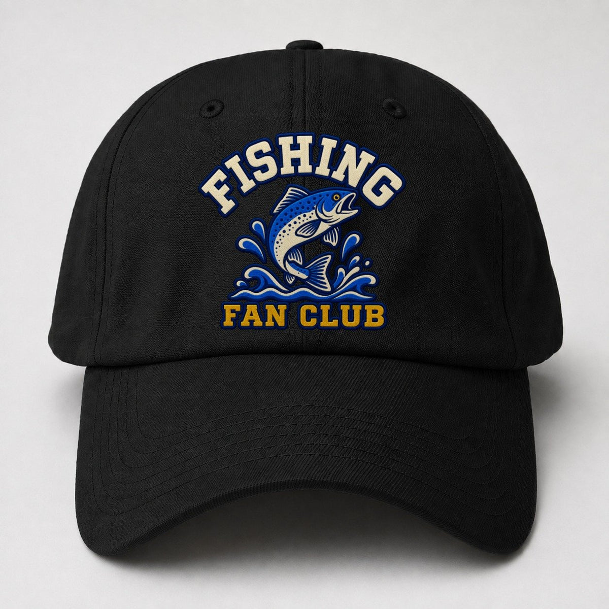 Fishing Fan Club Baseball Cap – Black