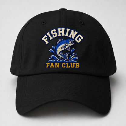 Fishing Fan Club Baseball Cap – Black