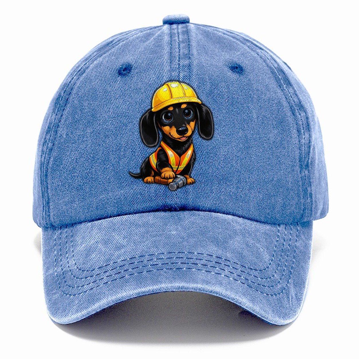 Dachshund Construction Worker Classic Cap – Summer Sky