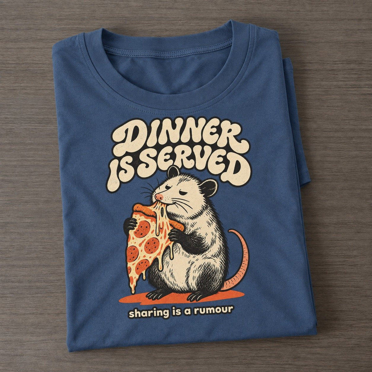 Dinner Is Served Raccoons Off Duty Classic T-shirt – Twilight Navy