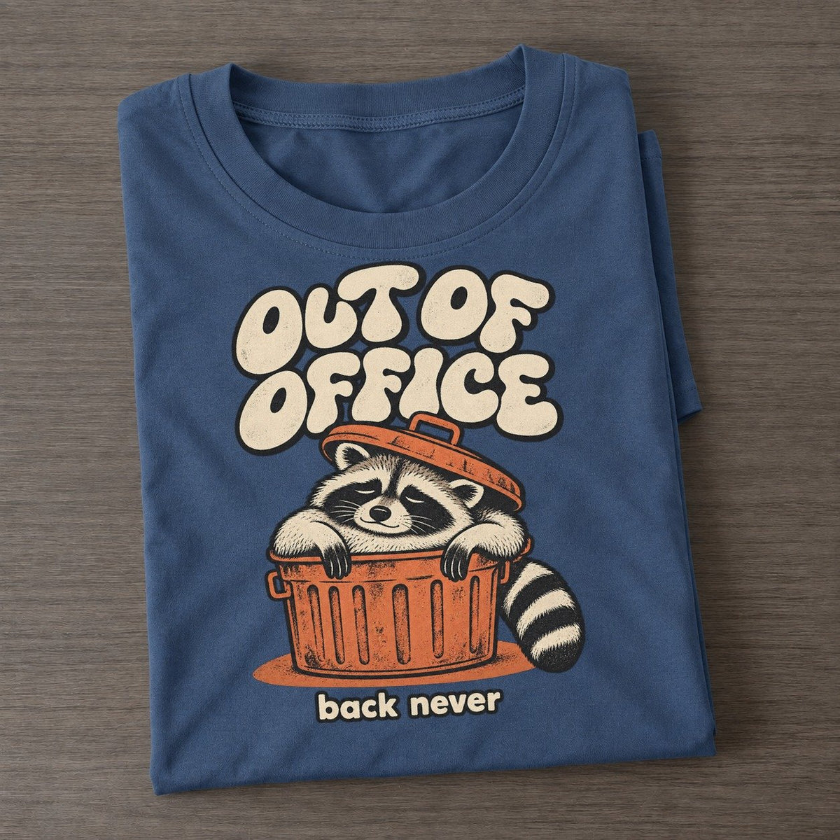 Out Of Office Raccoons Off Duty Classic T-shirt – Twilight Navy