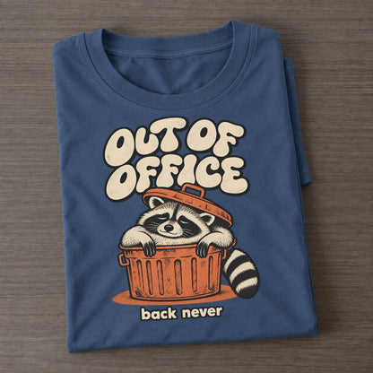 Out Of Office Raccoons Off Duty Classic T-shirt – Twilight Navy