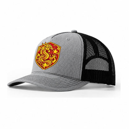 Vietnam Minimal Emblem Country Logos Trucker Hat – Sport Grey Black