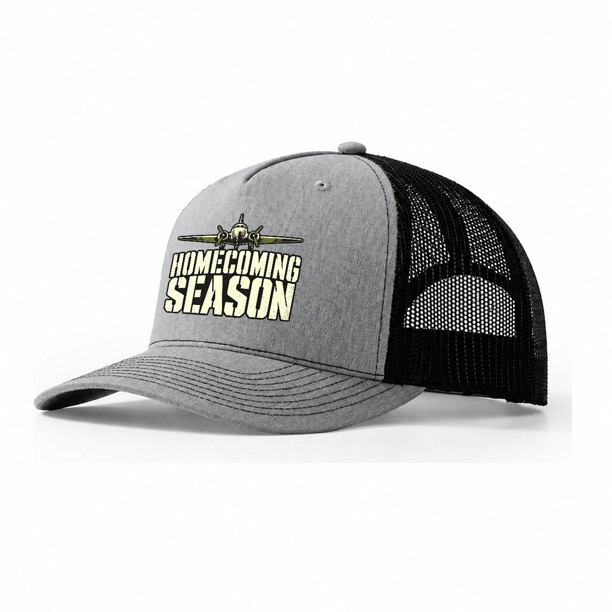 Homecoming Season Barracks Wit Trucker Hat – Sport Grey Black