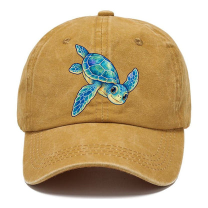 Sea Turtle Downward Glide Sea Sprite Classic Cap – Golden Harvest