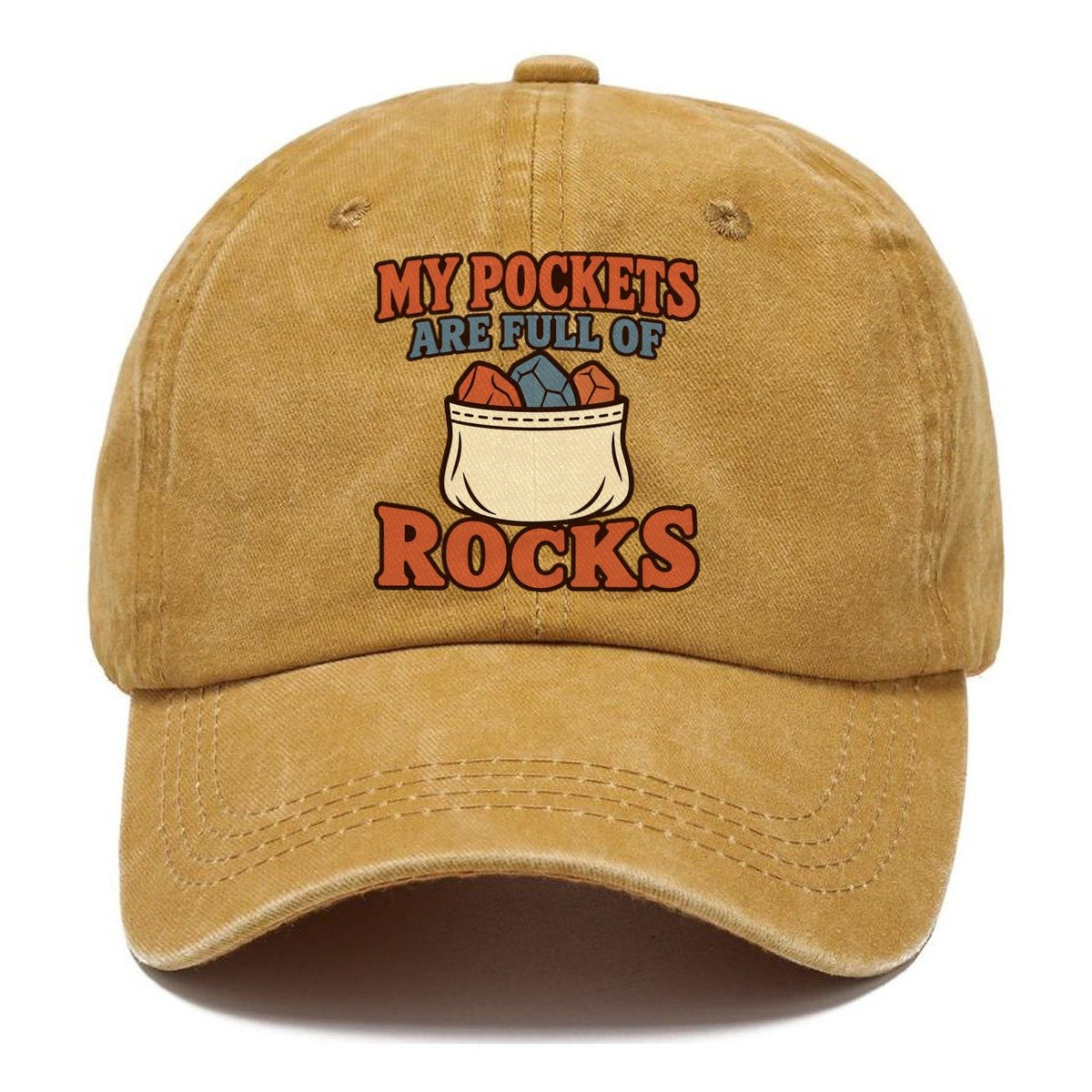 Overfilled Rock Pockets Rocks And Minerals Classic Cap – Golden Harvest