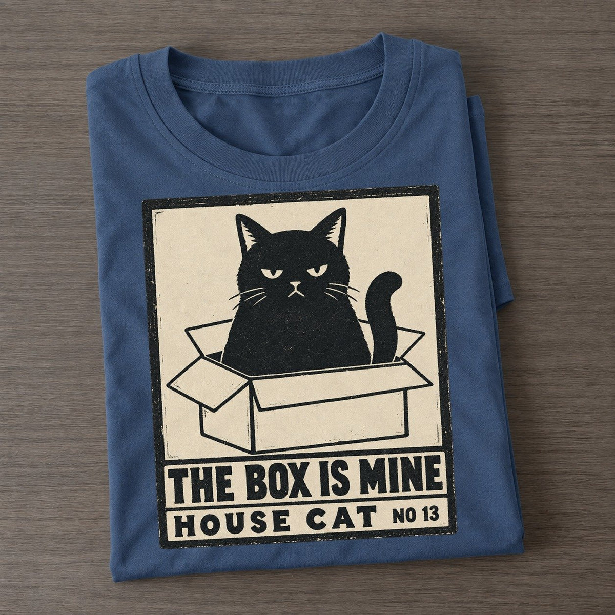 The Box Is Mine Neko Says No Classic T-shirt – Twilight Navy