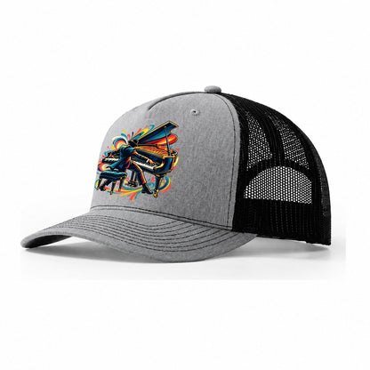 Grand Piano Icon Music Instruments Trucker Hat – Sport Grey Black