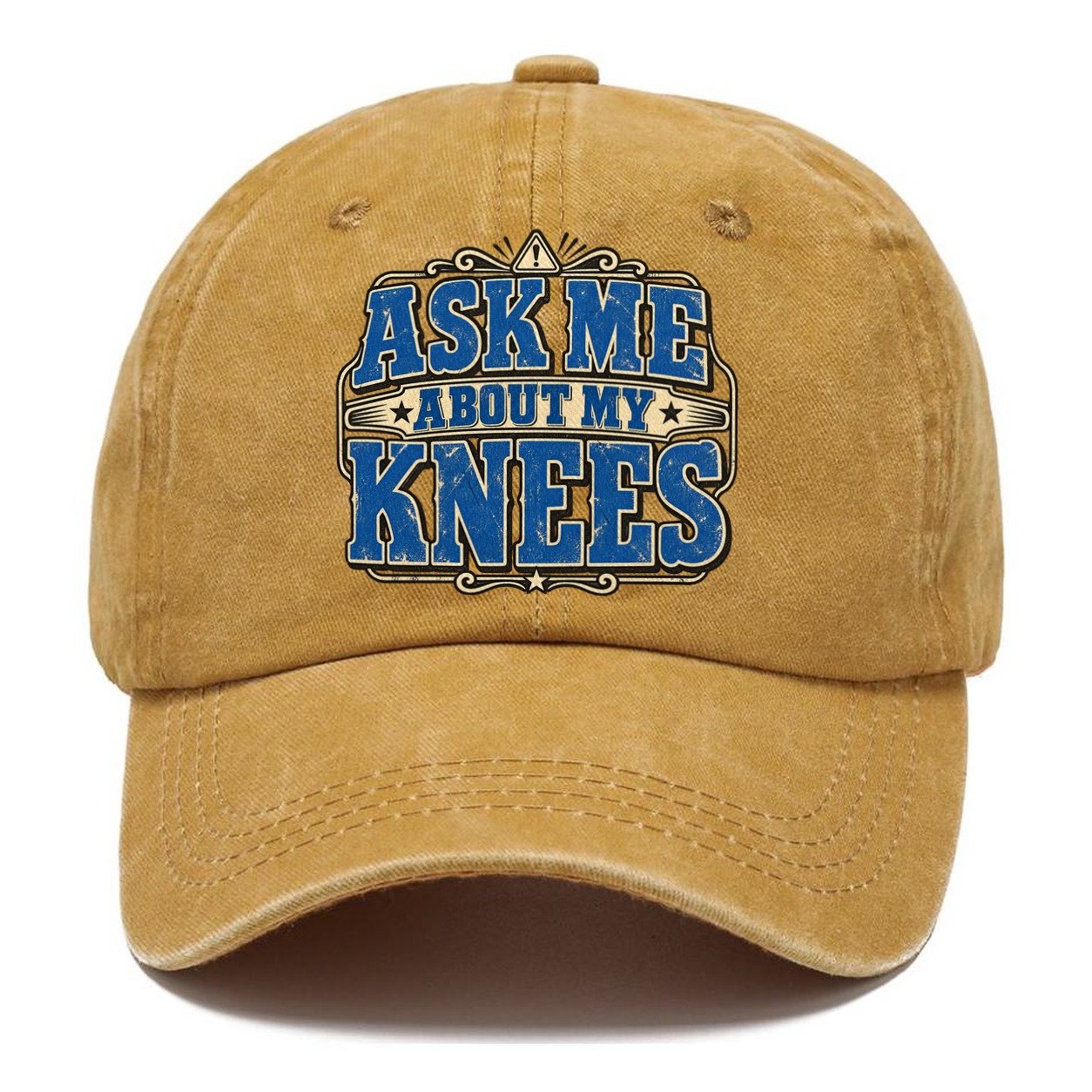 Ask Me About My Knees American Wit Classic Cap – Golden Harvest