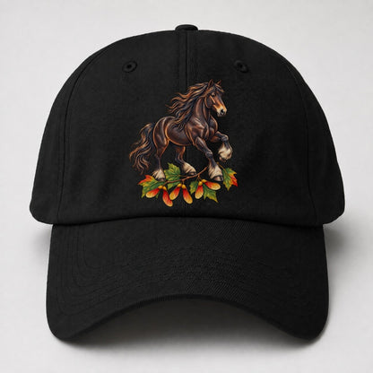 Canadian Horse And Sugar Maple Samaras Canada Cultural Icons Baseball Cap – Black