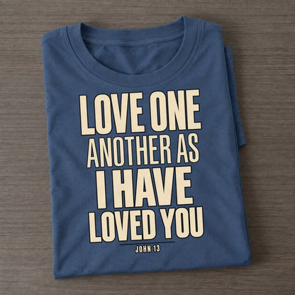 Love One Another As Plain Gospel Classic T-shirt – Twilight Navy