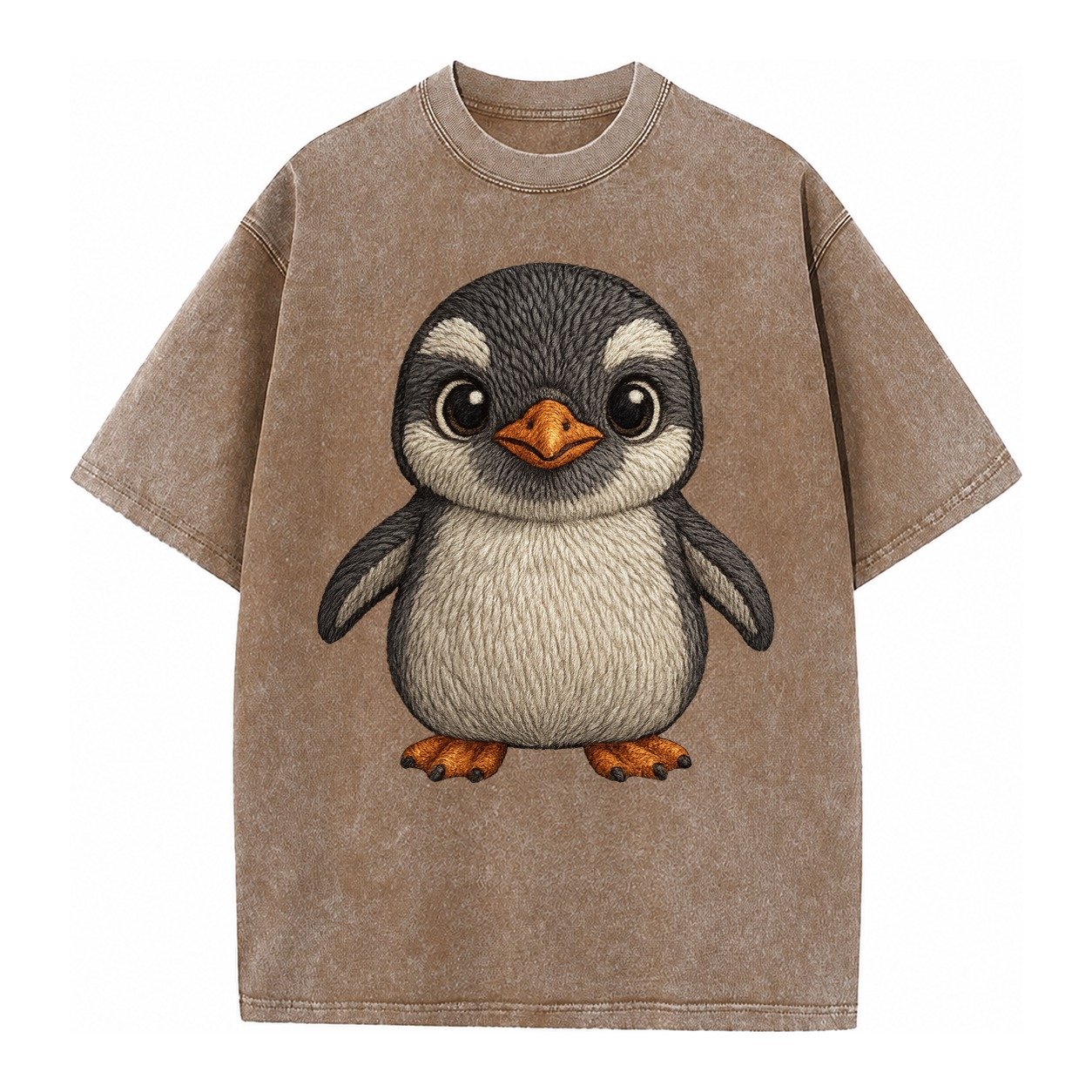 Baby Gentoo Penguin Vintage T-shirt – Brown