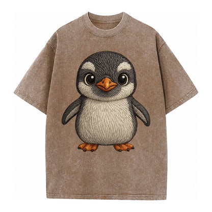 Baby Gentoo Penguin Vintage T-shirt – Brown