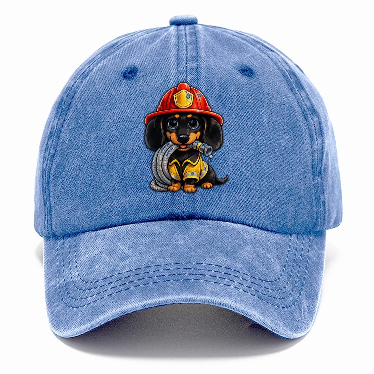 Dachshund Firefighter Classic Cap – Summer Sky