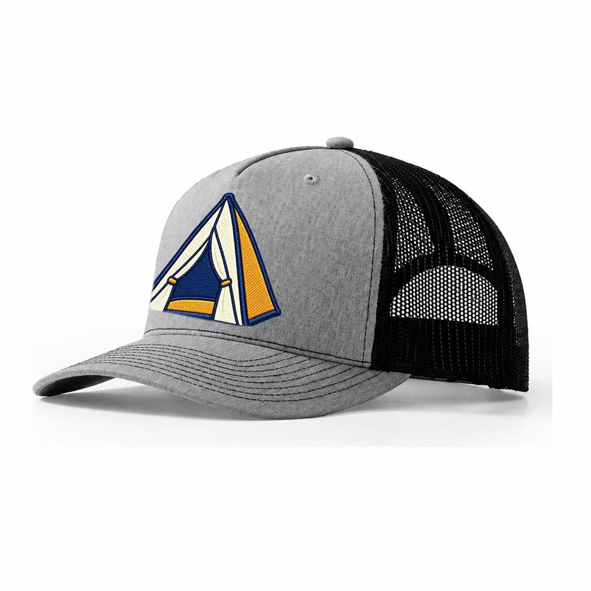 Dome Camping Tent Tiny Solo Marks Trucker Hat – Sport Grey Black