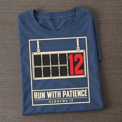 Run With Patience Pit Board Parables Classic T-shirt – Twilight Navy