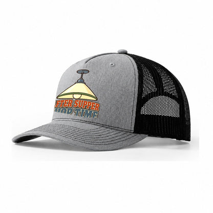 After Supper Shop Time Woodworking Trucker Hat – Sport Grey Black