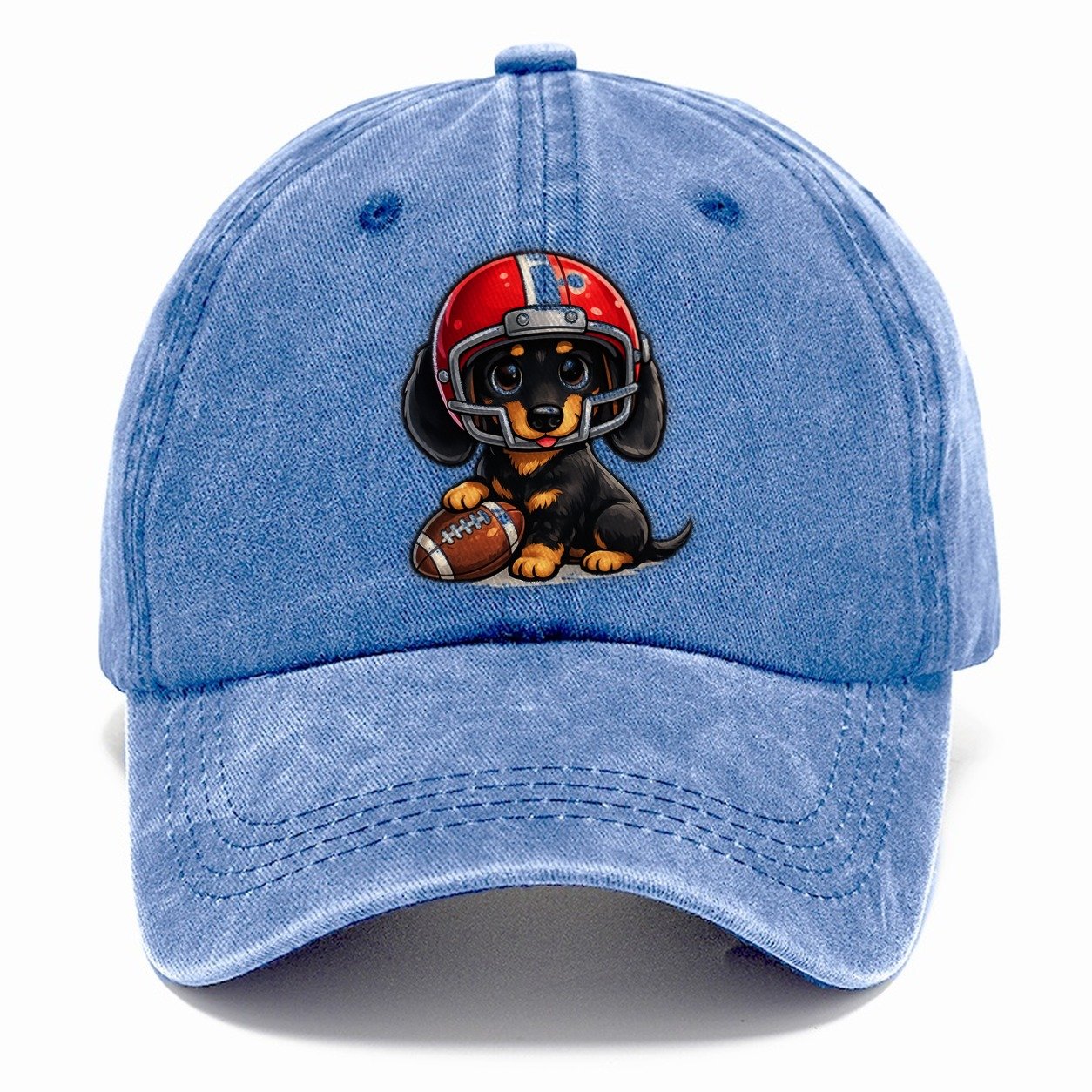 Dachshund Football Fan Classic Cap – Summer Sky
