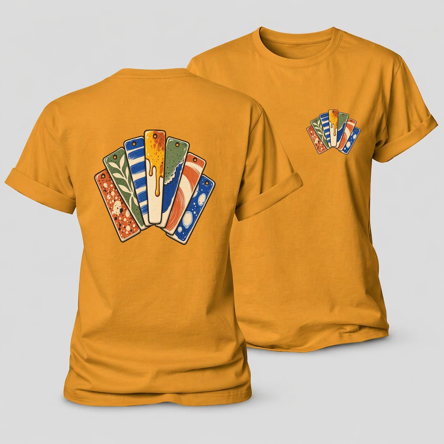 Glaze Test Fan Clay Color Makers Women's Cotton T-Shirt – Ginger Yellow