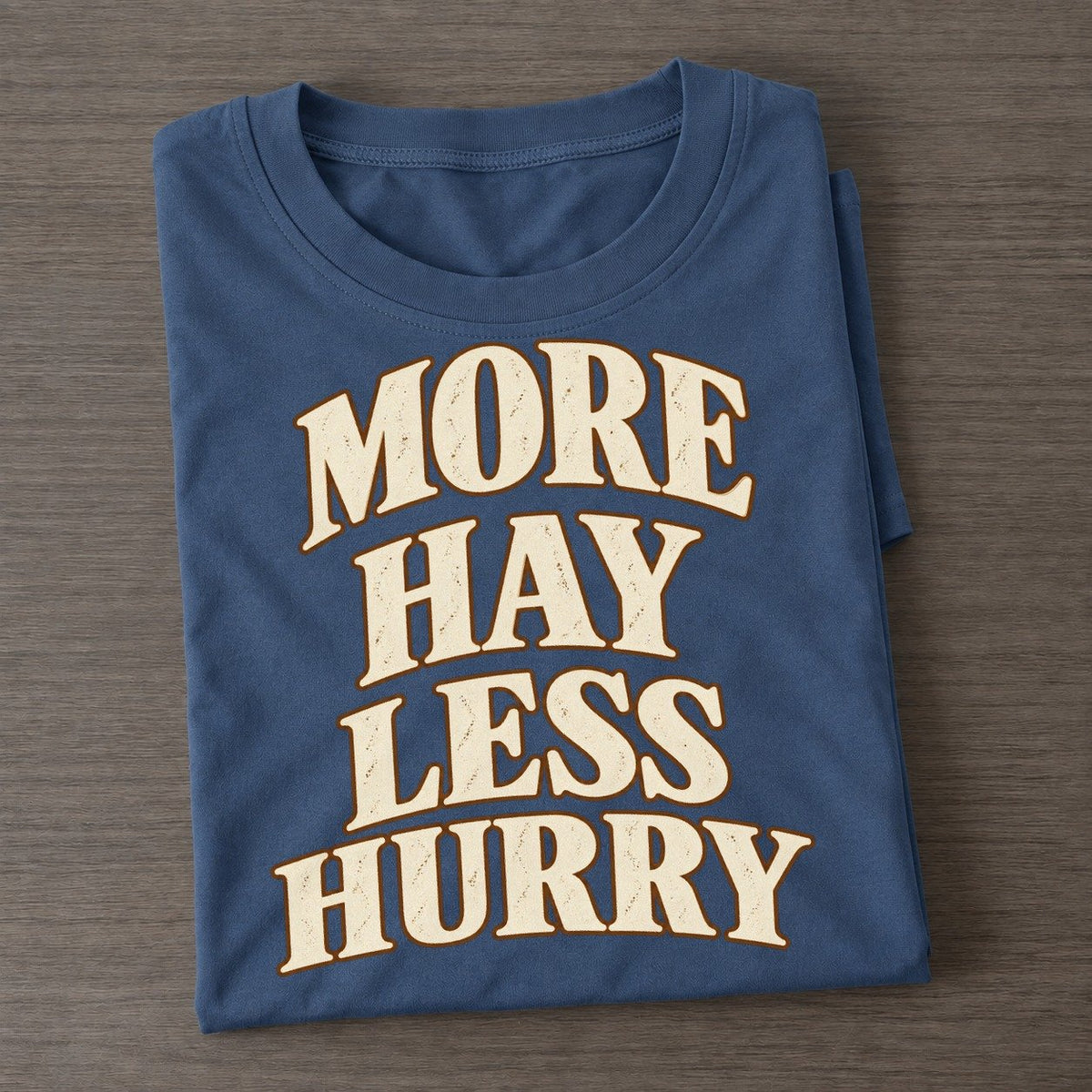 More Hay Less Hurry Pastimes Companions Classic T-shirt – Twilight Navy