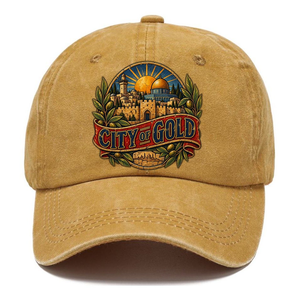 City Of Gold Lettering Jerusalem Classic Cap – Golden Harvest