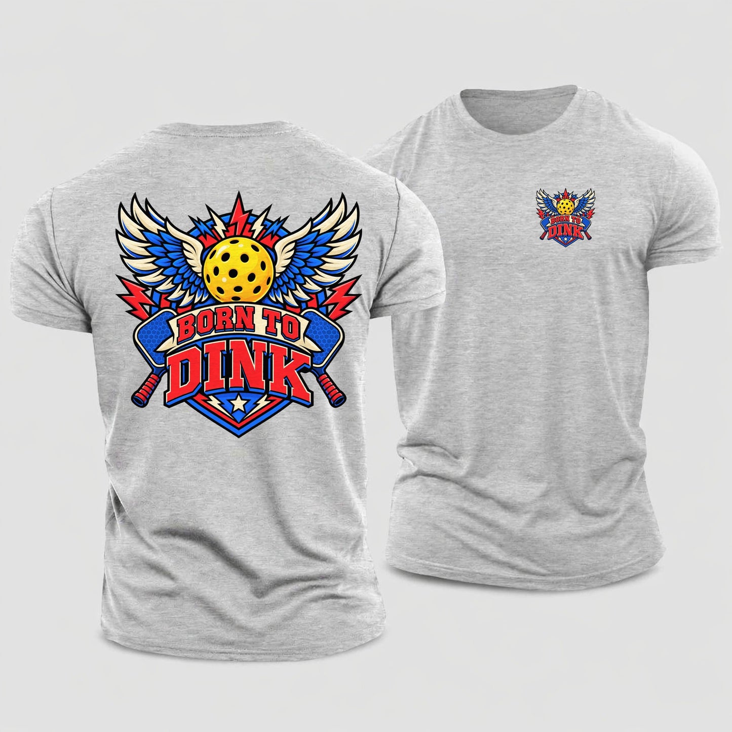 Born To Dink Pickleball Life Cotton T-Shirt – Sport Grey