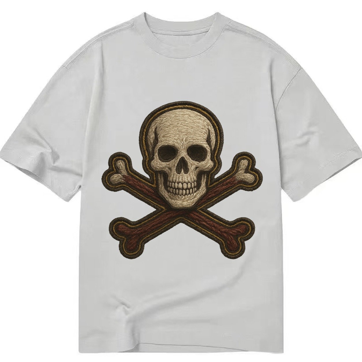 Jolly Roger Skull And Crossbones Flag Classic T-shirt – Grey