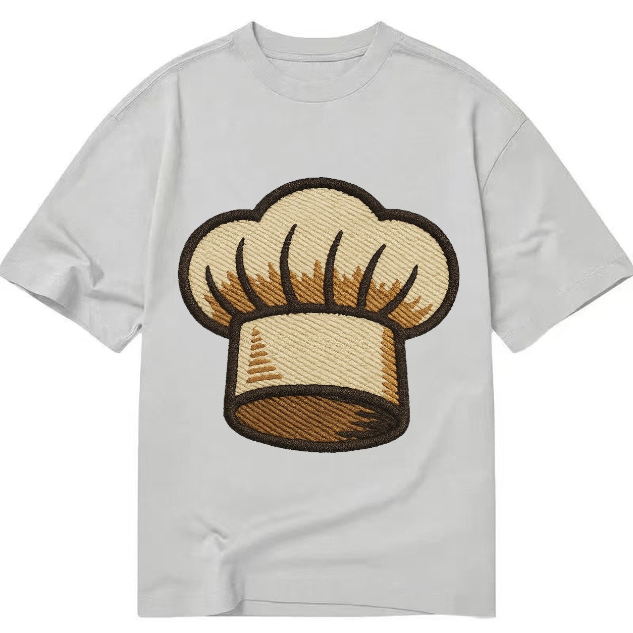 Chef Toque Pleats Embroidered 2a1da8 Classic T-shirt – Grey