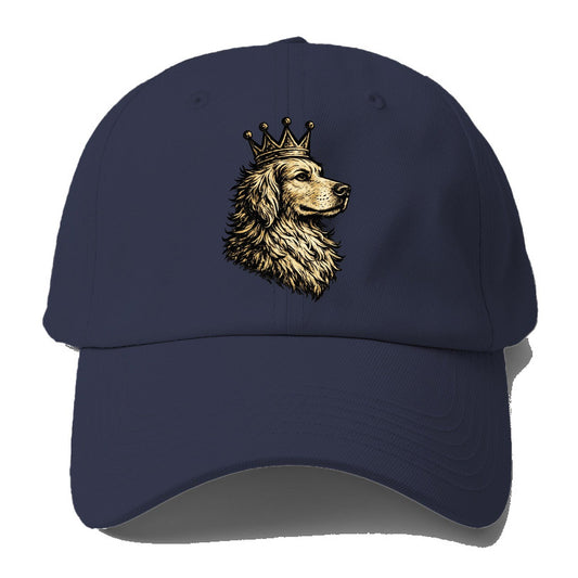 Golden Retriever Crown Portrait Baseball Cap – Twilight Navy