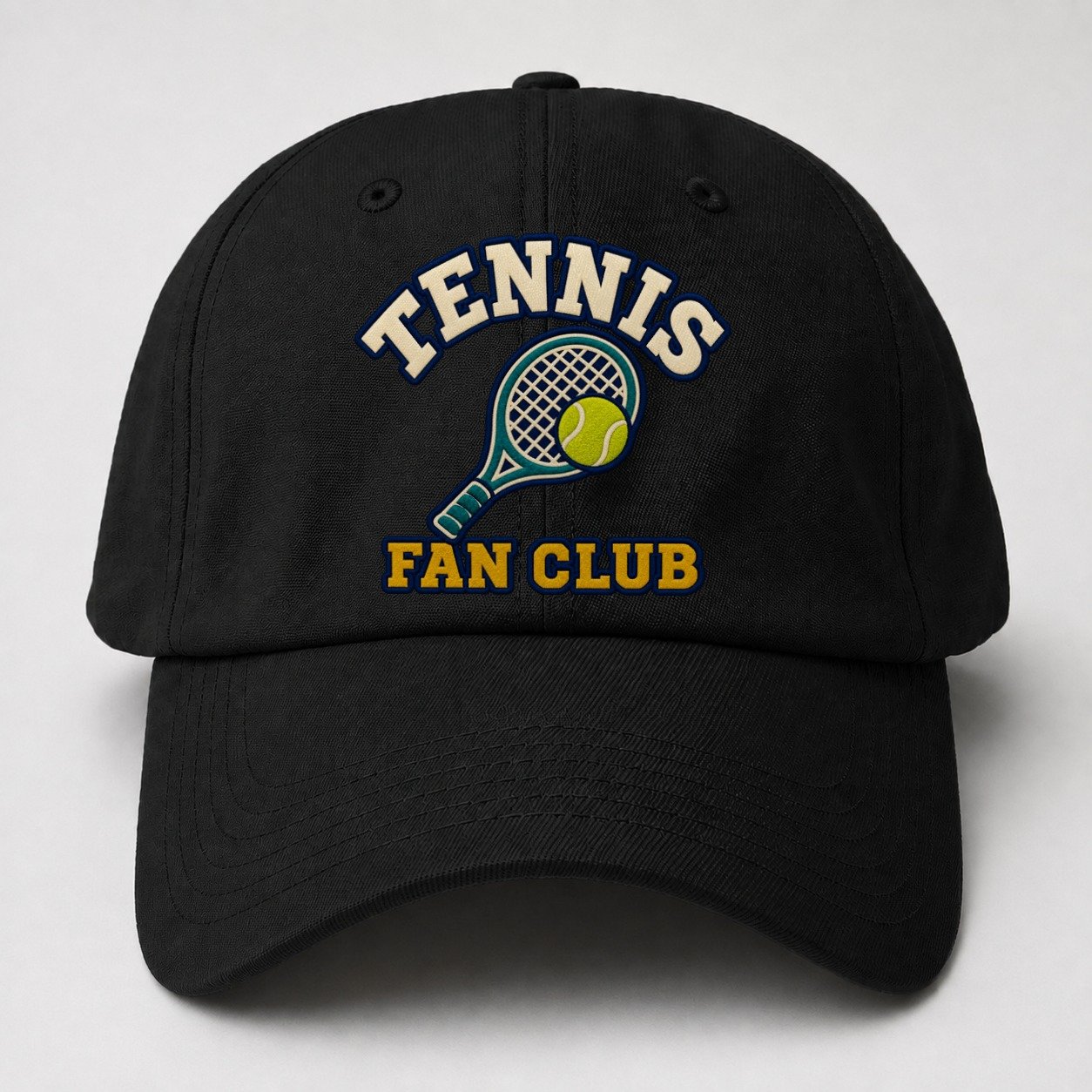 Tennis Fan Club Baseball Cap – Black