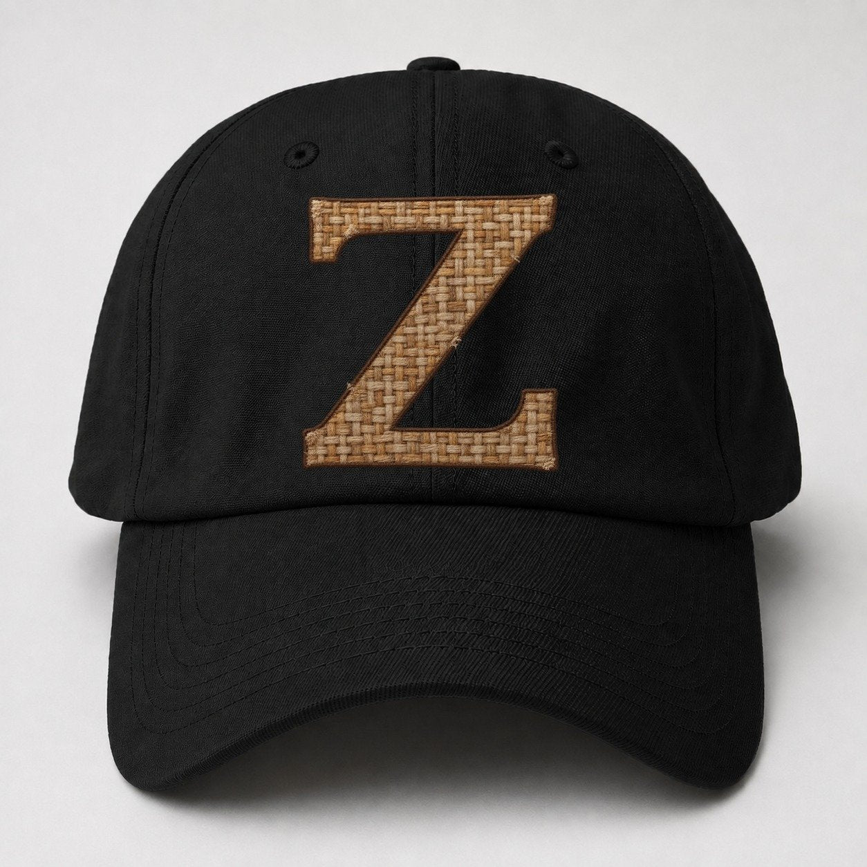 Woven Tweed Z Monogram Baseball Cap – Black