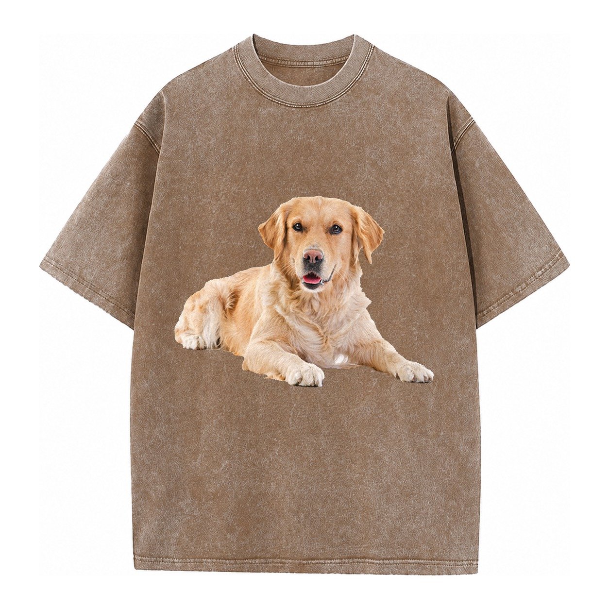 Golden Retriever Laying Dow Vintage T-shirt – Brown