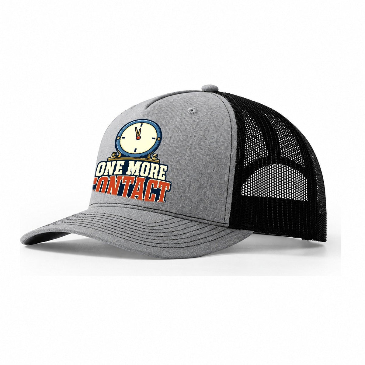 One More Contact Amateur Radio Trucker Hat – Sport Grey Black