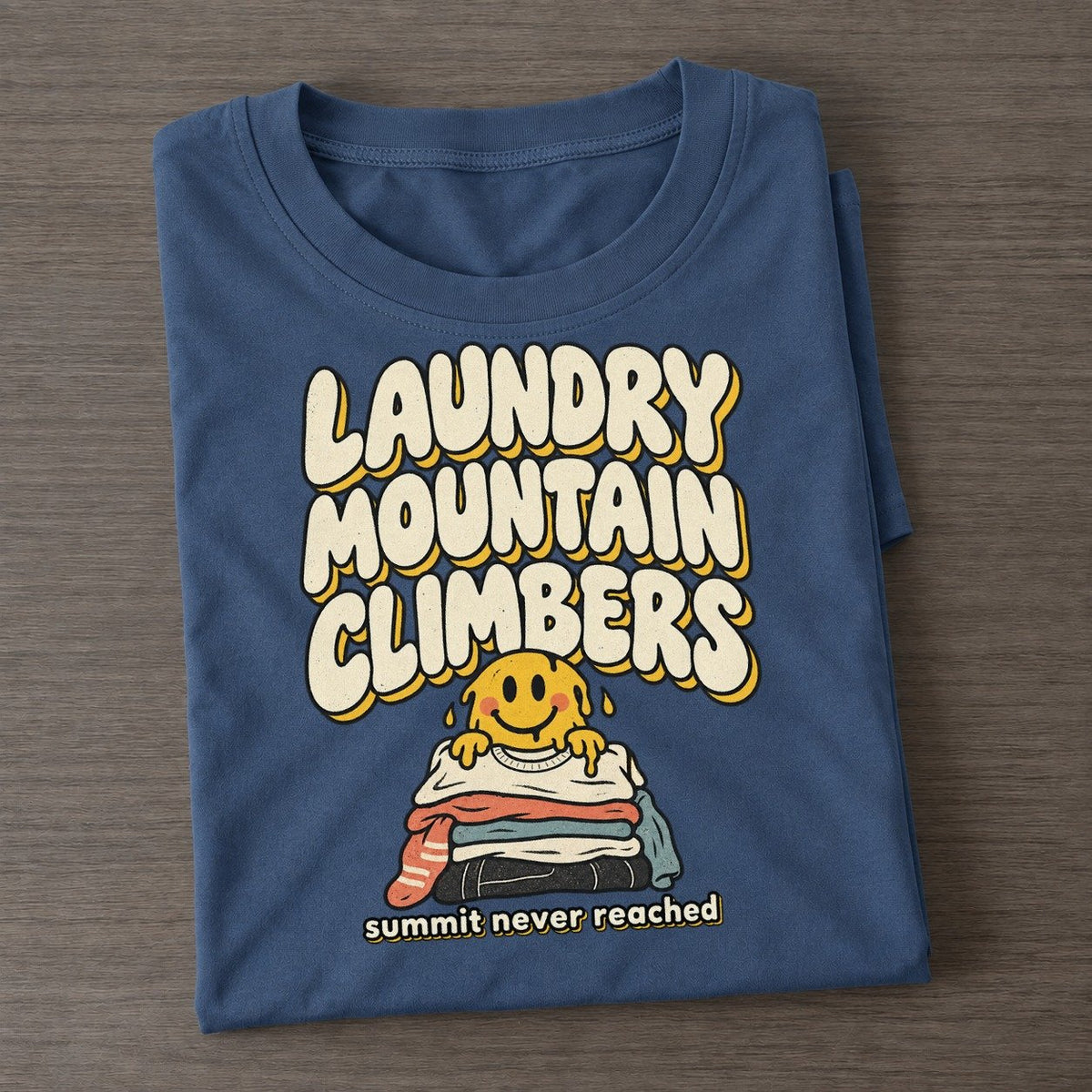 Laundry Mountain Running On Fumes Club Classic T-shirt – Twilight Navy