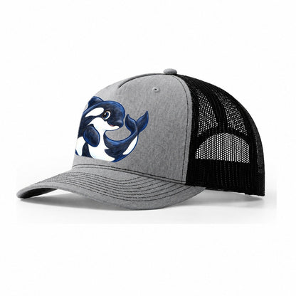 Orca Moon Curl Sea Sprite Trucker Hat – Sport Grey Black