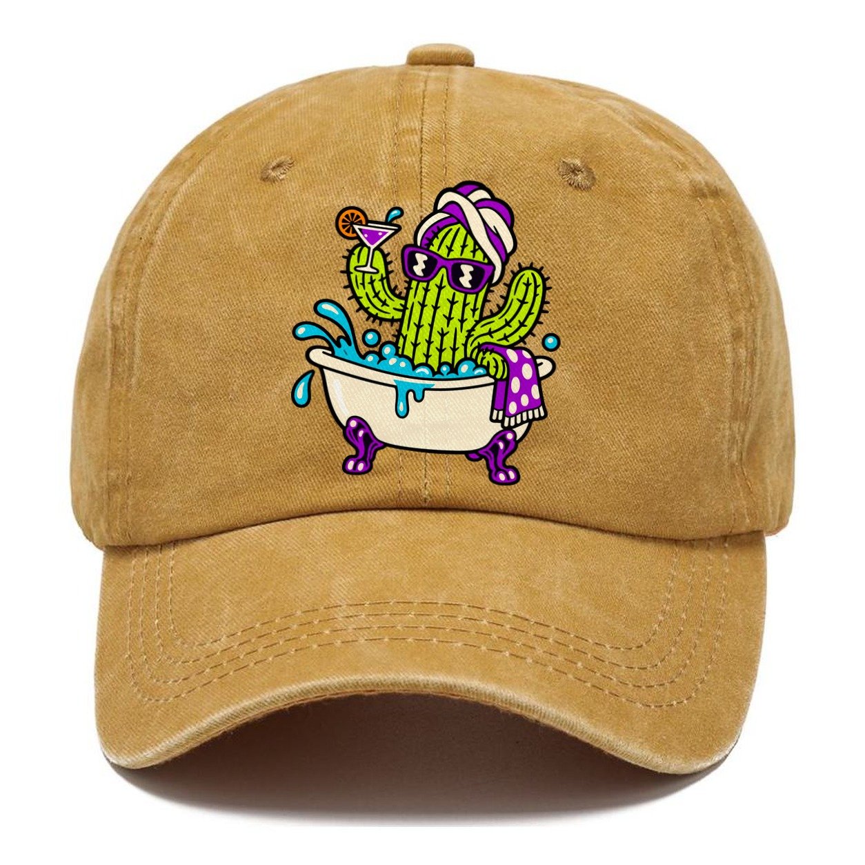 Cactus In A Bathtub Crazy Styles Classic Cap – Golden Harvest