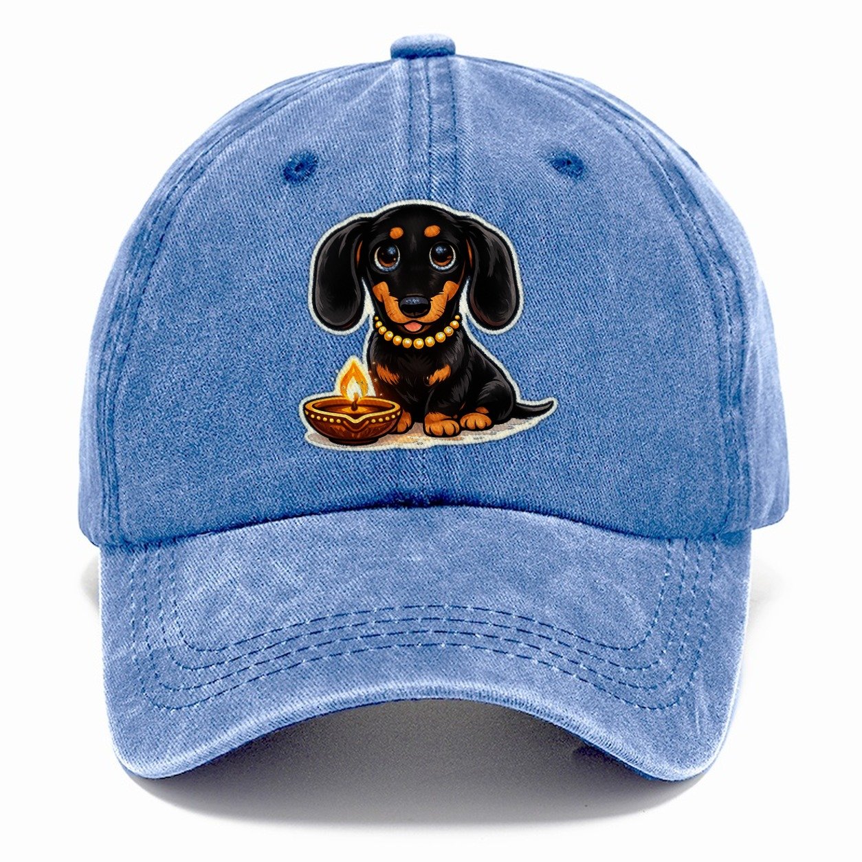 Dachshund Diwali Celebration Classic Cap – Summer Sky