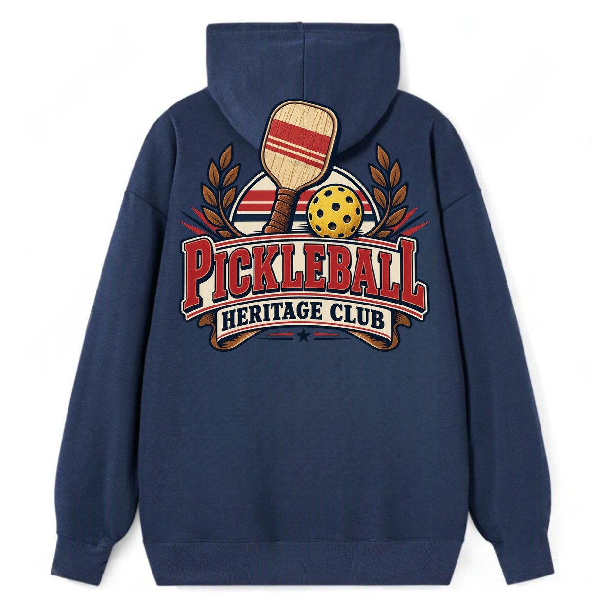 Pickleball Heritage Club Pickleball Life Classic Pullover Hoodie – Navy