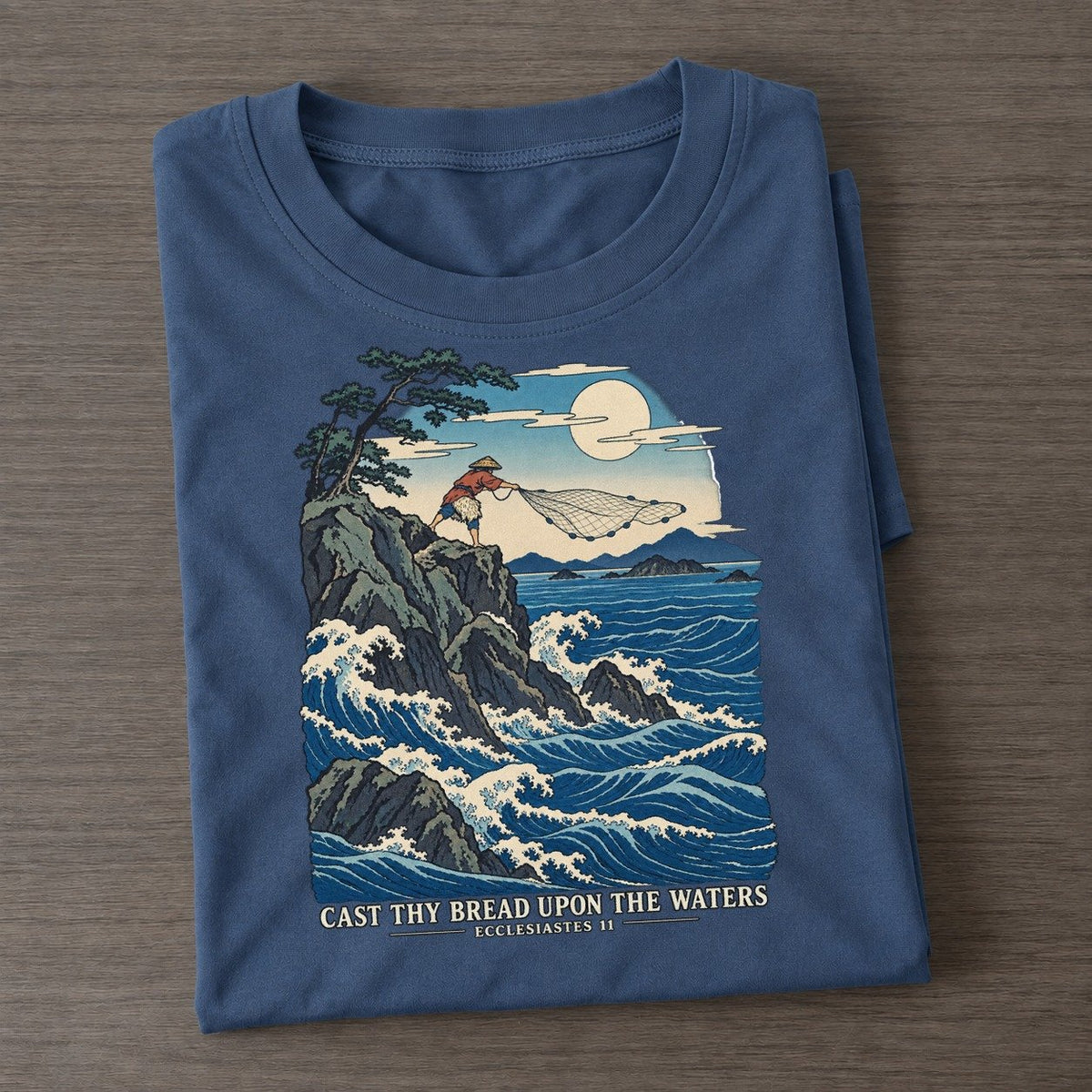 Cast Thy Bread Upon The Waters The Great Deep Classic T-shirt – Twilight Navy