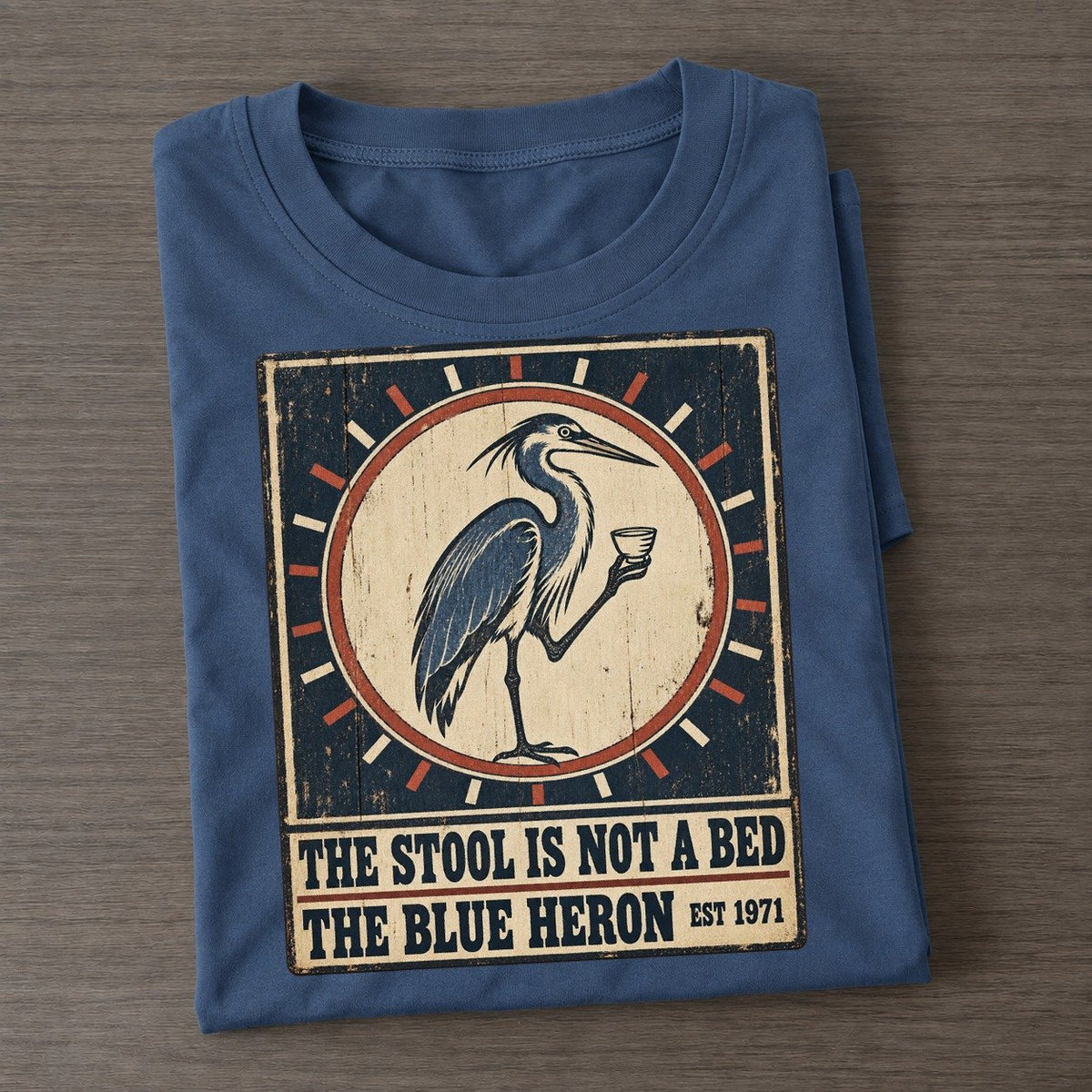 Blue Heron Bar Izakaya Rules Classic T-shirt – Twilight Navy