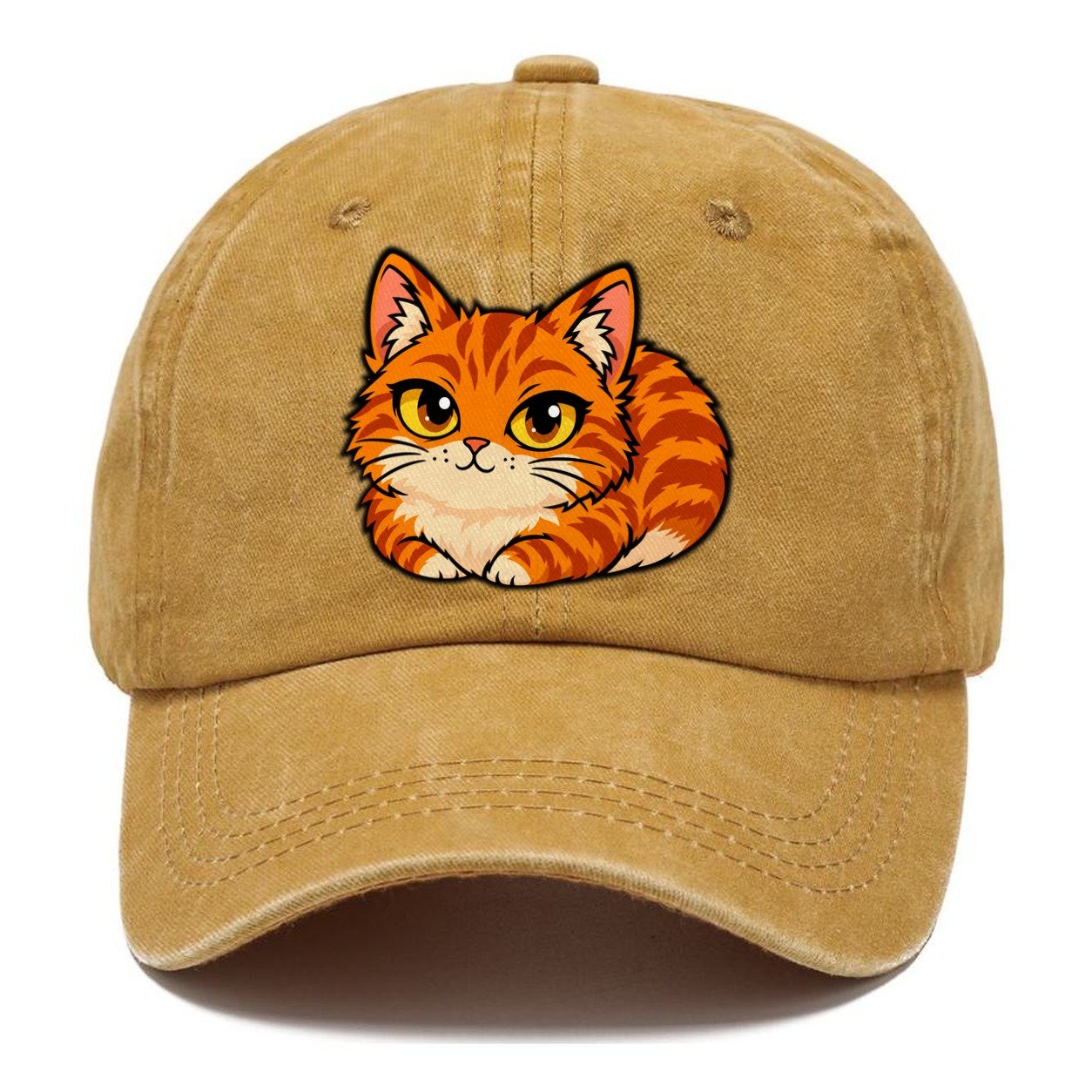 Orange Tabby Loafing Peeking Cats Classic Cap – Golden Harvest