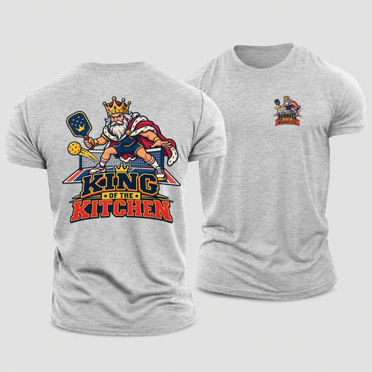 King Of The Kitchen Pickleball Life Cotton T-Shirt – Sport Grey