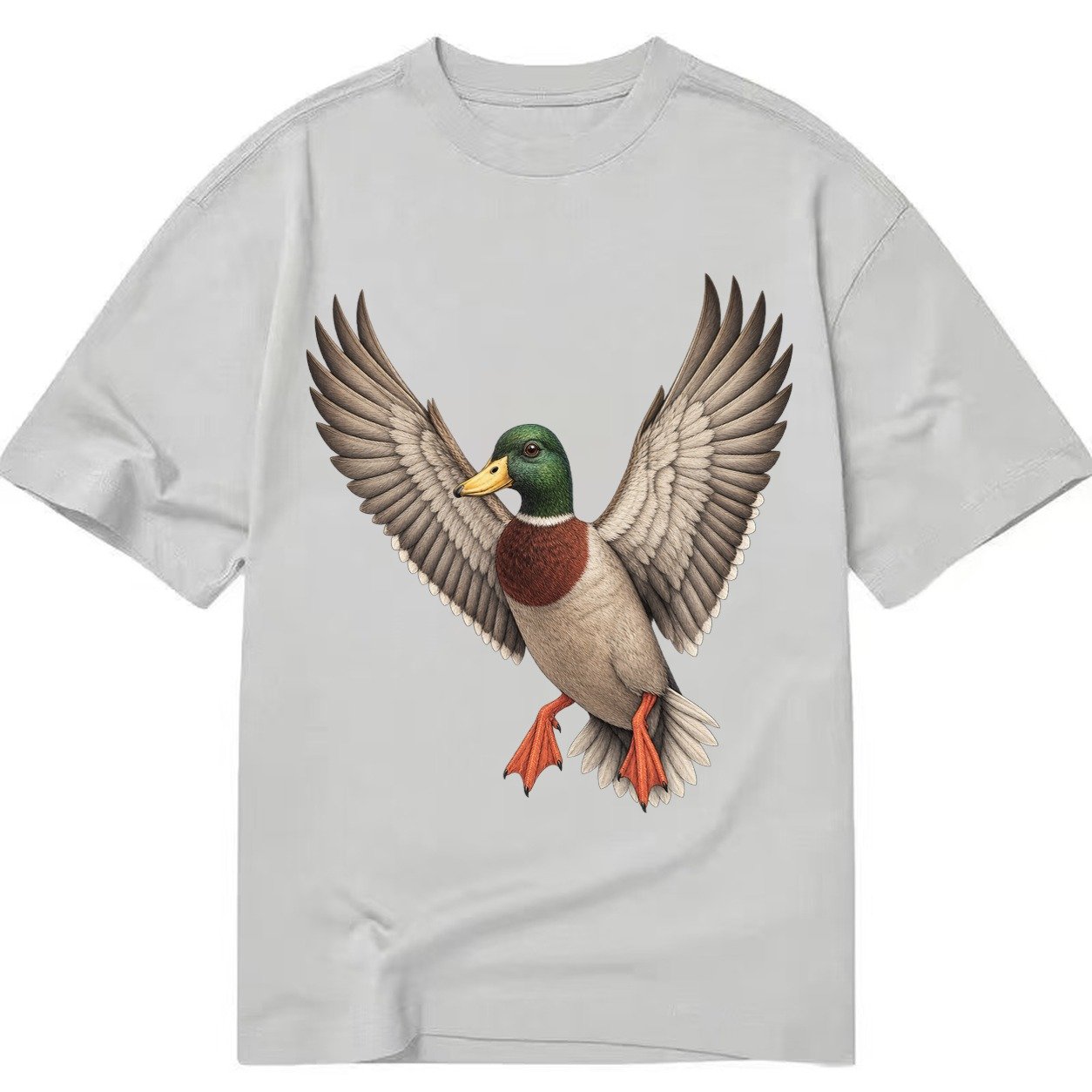 Mallard In Flight Classic T-shirt – Grey