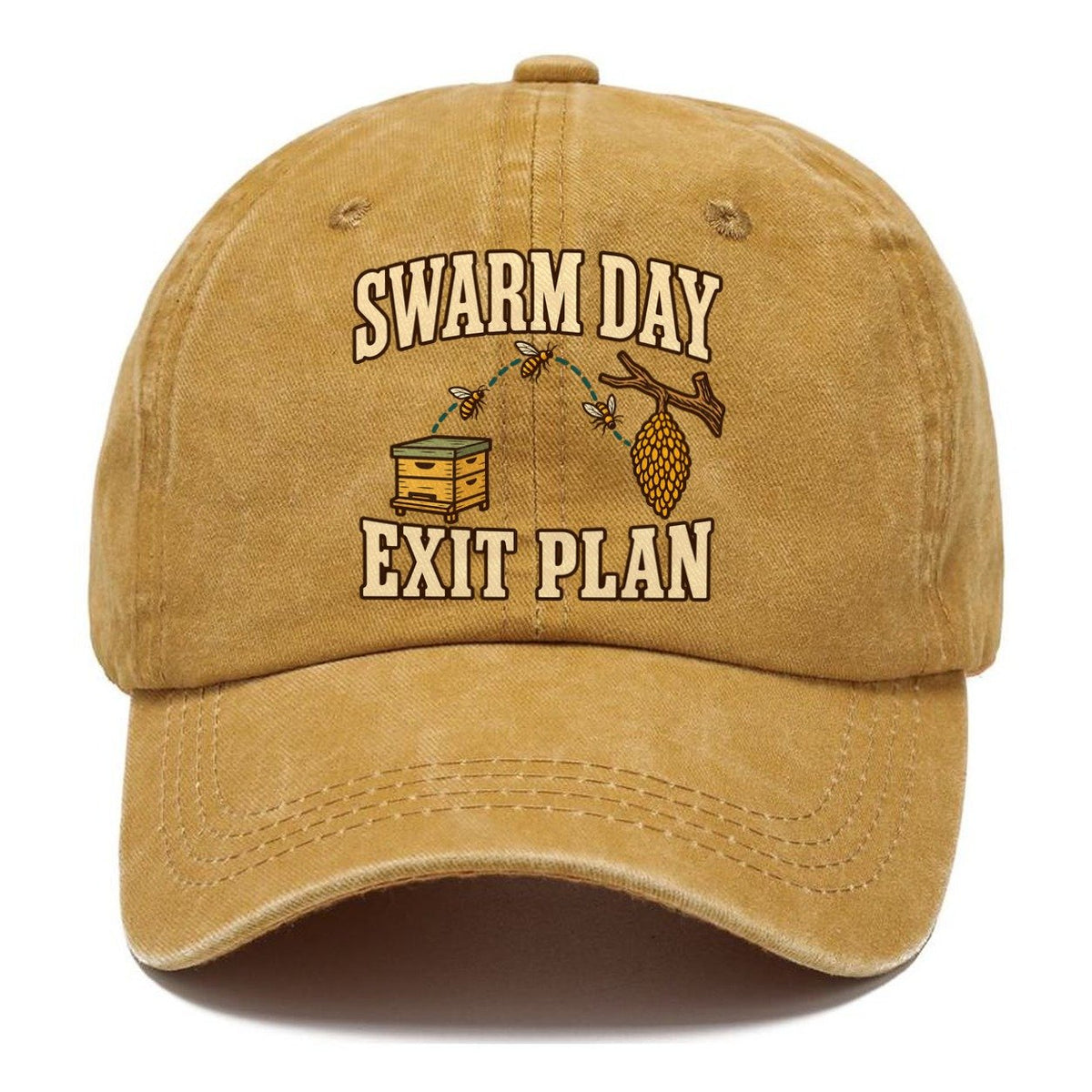Swarm Day Exit Plan Beekeeping Classic Cap – Golden Harvest