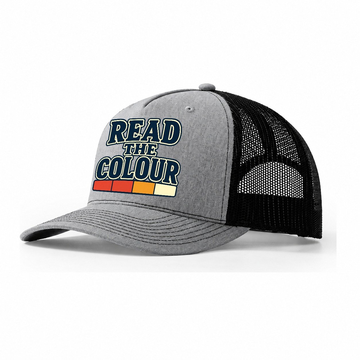 Read The Colour Blacksmithing Trucker Hat – Sport Grey Black