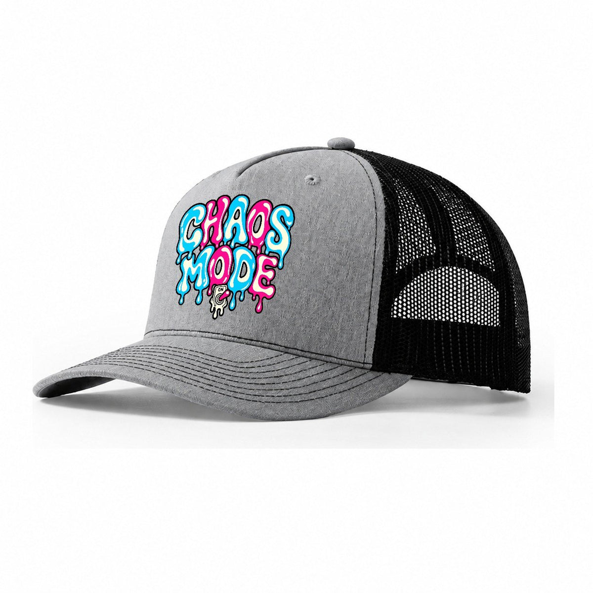 Chaos Mode Crazy Styles Trucker Hat – Sport Grey Black