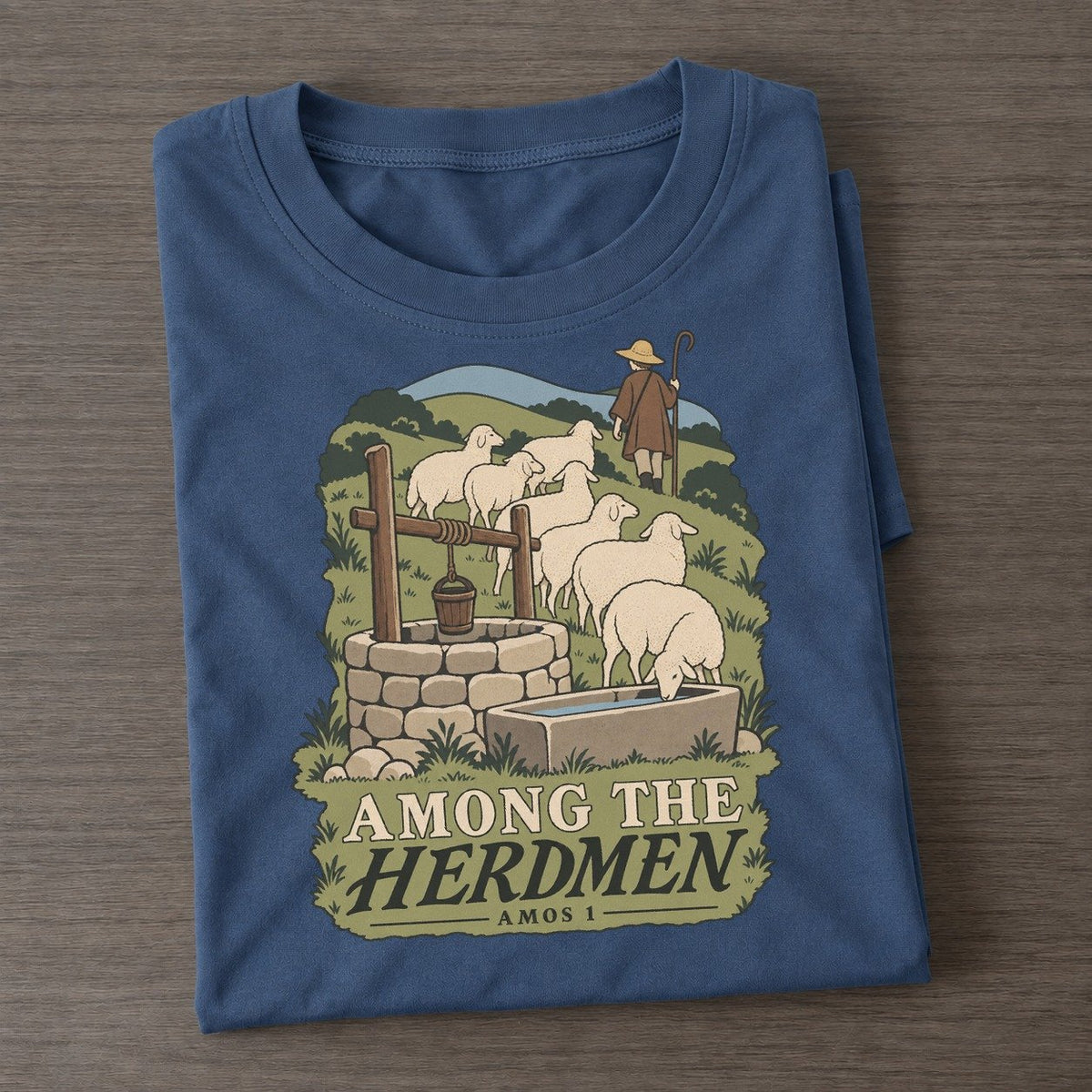 Among The Herdmen The Counting Gate Classic T-shirt – Twilight Navy